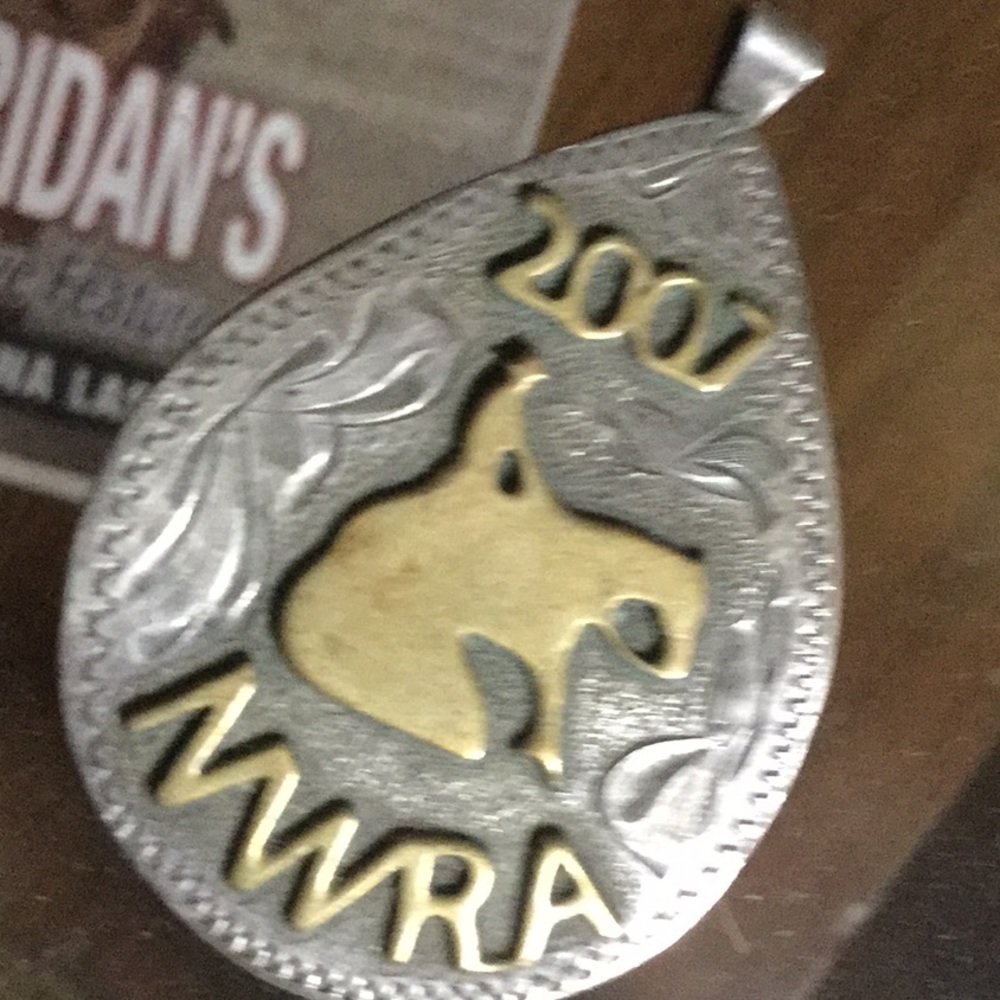 Reining horse pendant award sterling custom jewelry equestrian jewelry - Picture 2 of 7